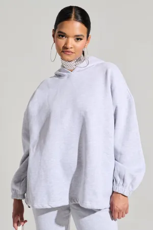 Timeless Style DEXTRA OVERSIZED HOODIE IN HEATHER GREY