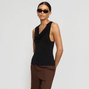 Valerie Cowl-Neck Racerback Knit Top Outdoor Ready Eco Conscious Processing