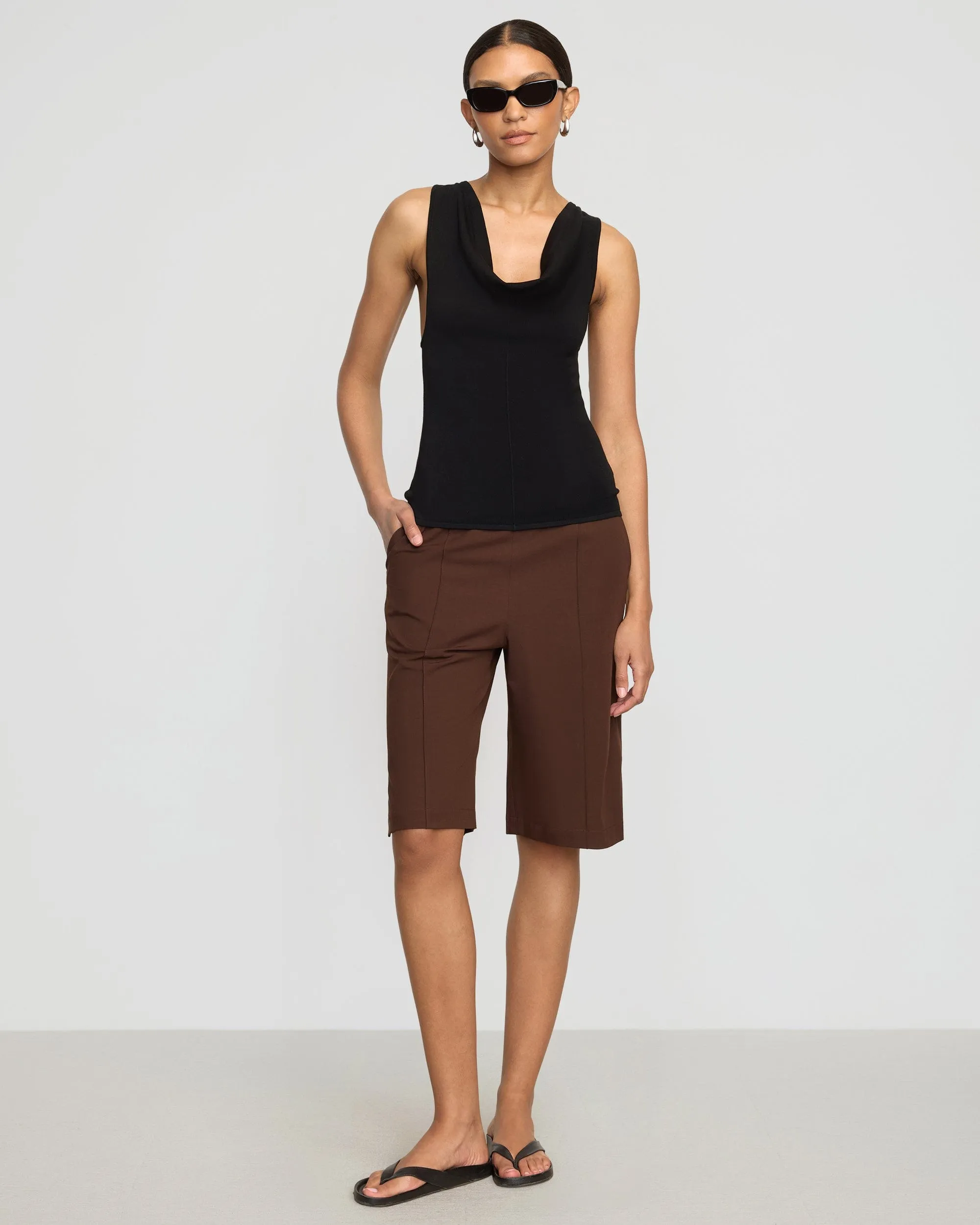 Comfort First Valerie Cowl-Neck Racerback Knit Top