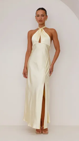 Ideal for both warm and cool weather this dress is a year-round wardrobe staple Amalia Maxi Dress - Yellow