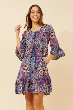 HAILEY ABSTRACT PRINT DRESS Compression Fit Meeting Ready