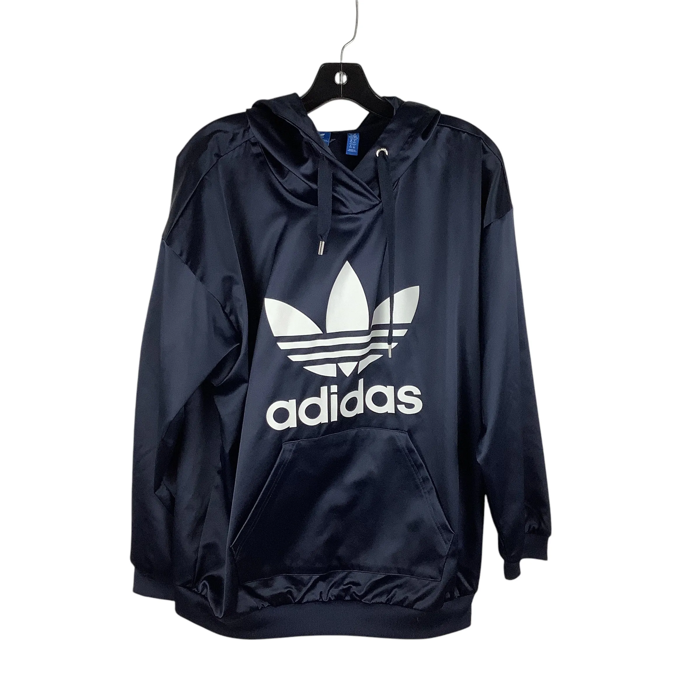 Athletic Sweatshirt Hoodie By Adidas In Navy, Size: M Minimal Design