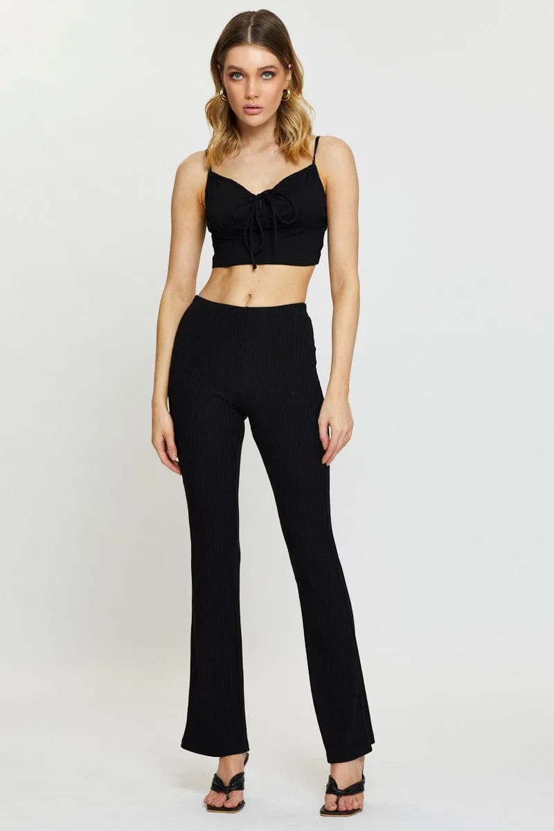 AllDayComfort Black Crop Top Short Sleeve