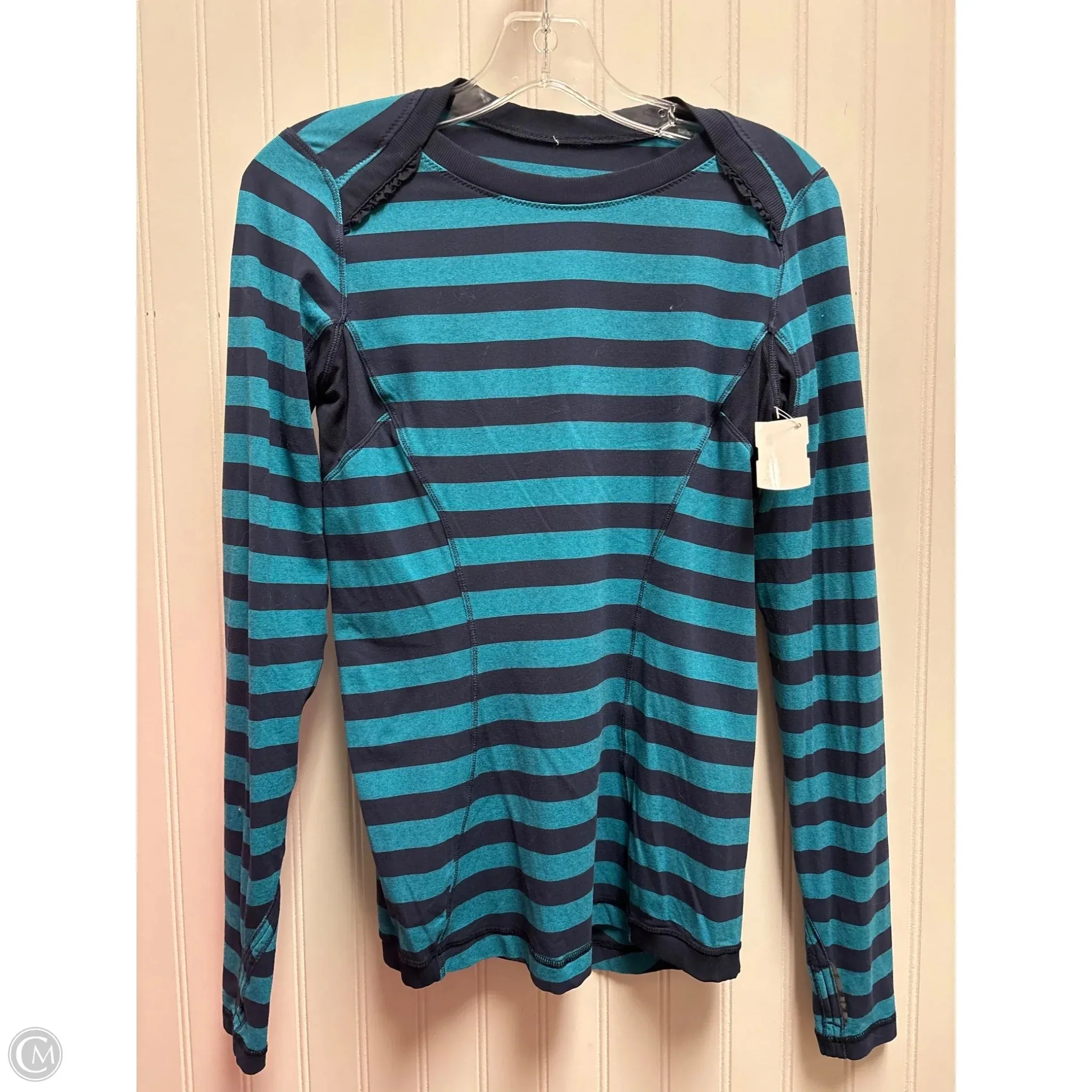 Jump Core Athletic Sweatshirt Crewneck By Lululemon In Striped Pattern, Size: S