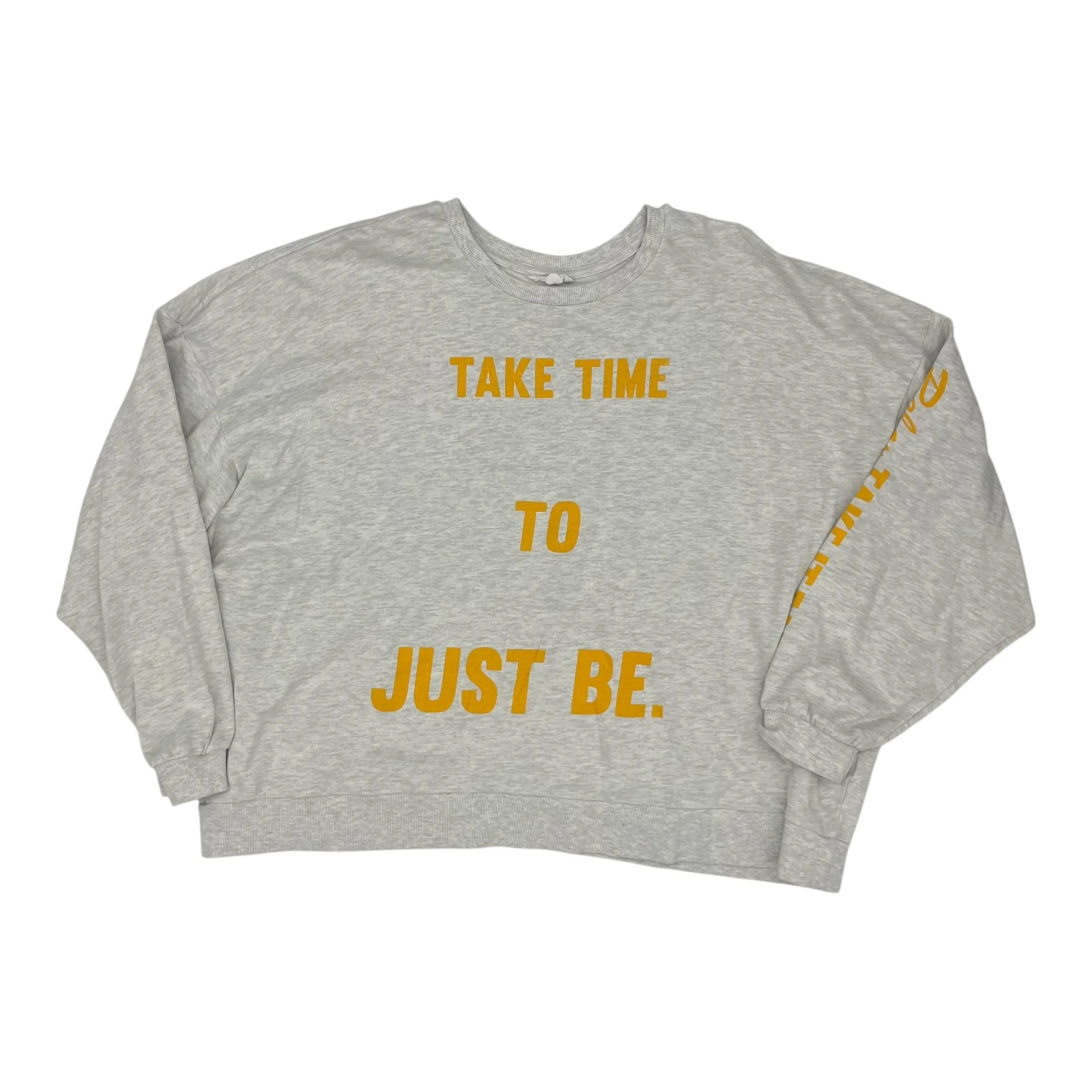 Sweatshirt Crewneck By Clothes Mentor In Grey, Size:2X fashionable blazer