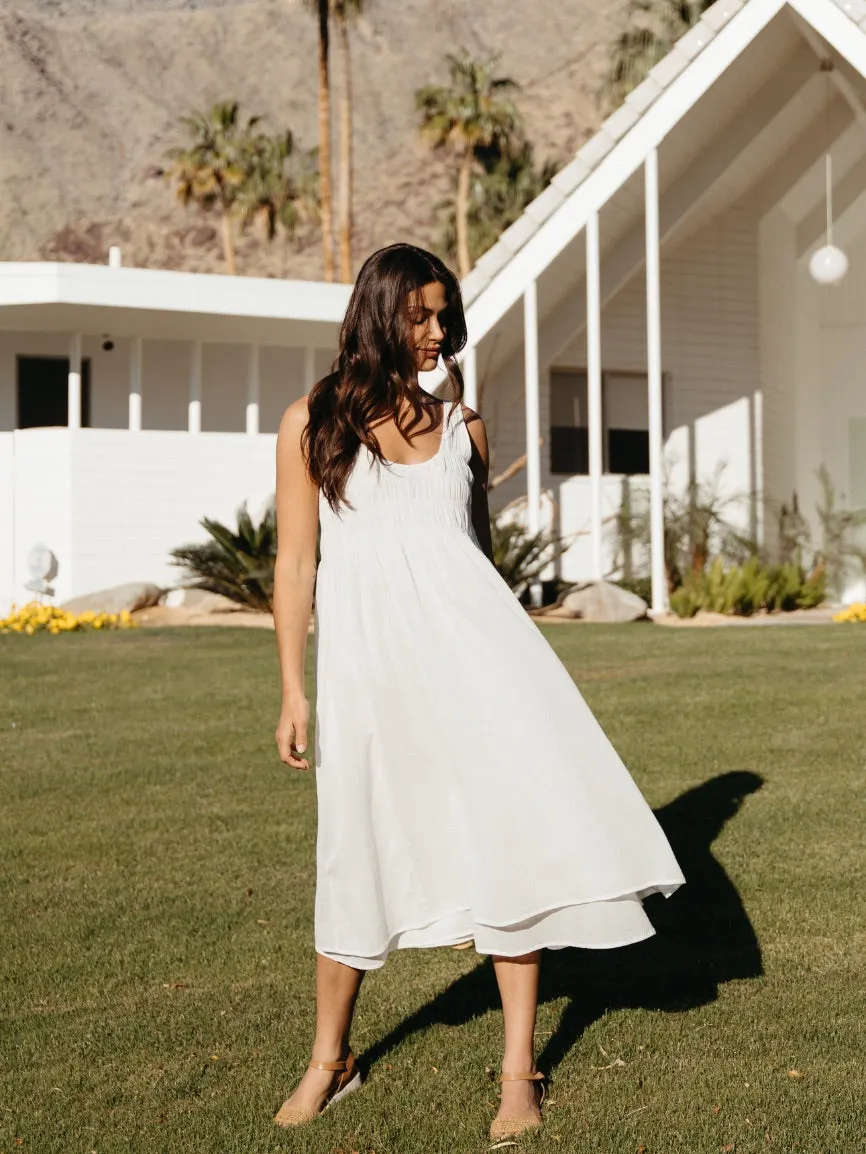 Del Monte Midi Cotton Dress Coconut Romantic casual midi