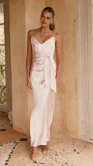 Rail Glow Dune Glow Yasmeen Tie Front Maxi Dress - Pink