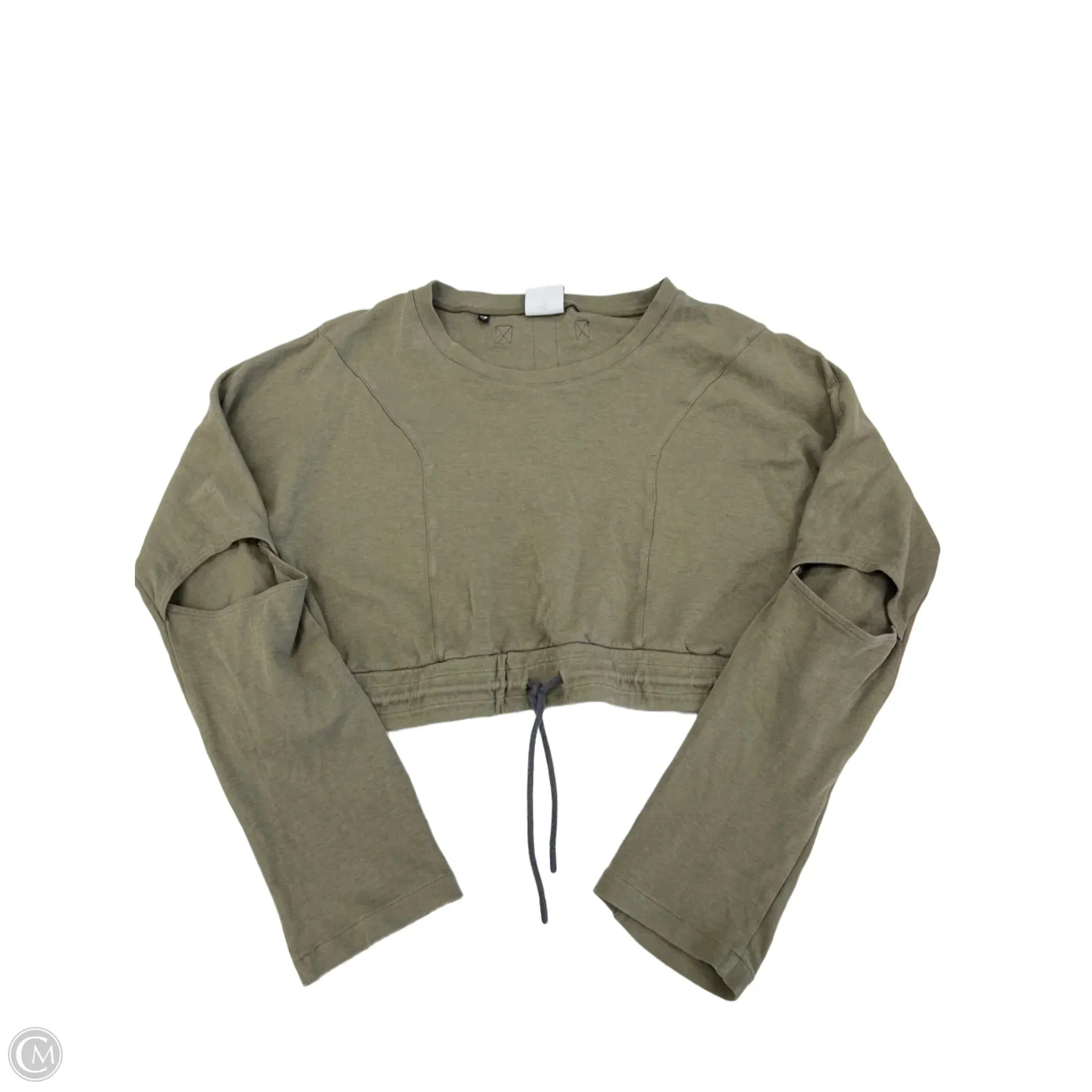 Athletic Sweatshirt Crewneck By Gym Shark In Green, Size: M Sporty Style WrinkleResistant