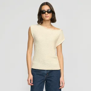 Stylish Knit Layer Chisa Textured Off-Shoulder Knit Top