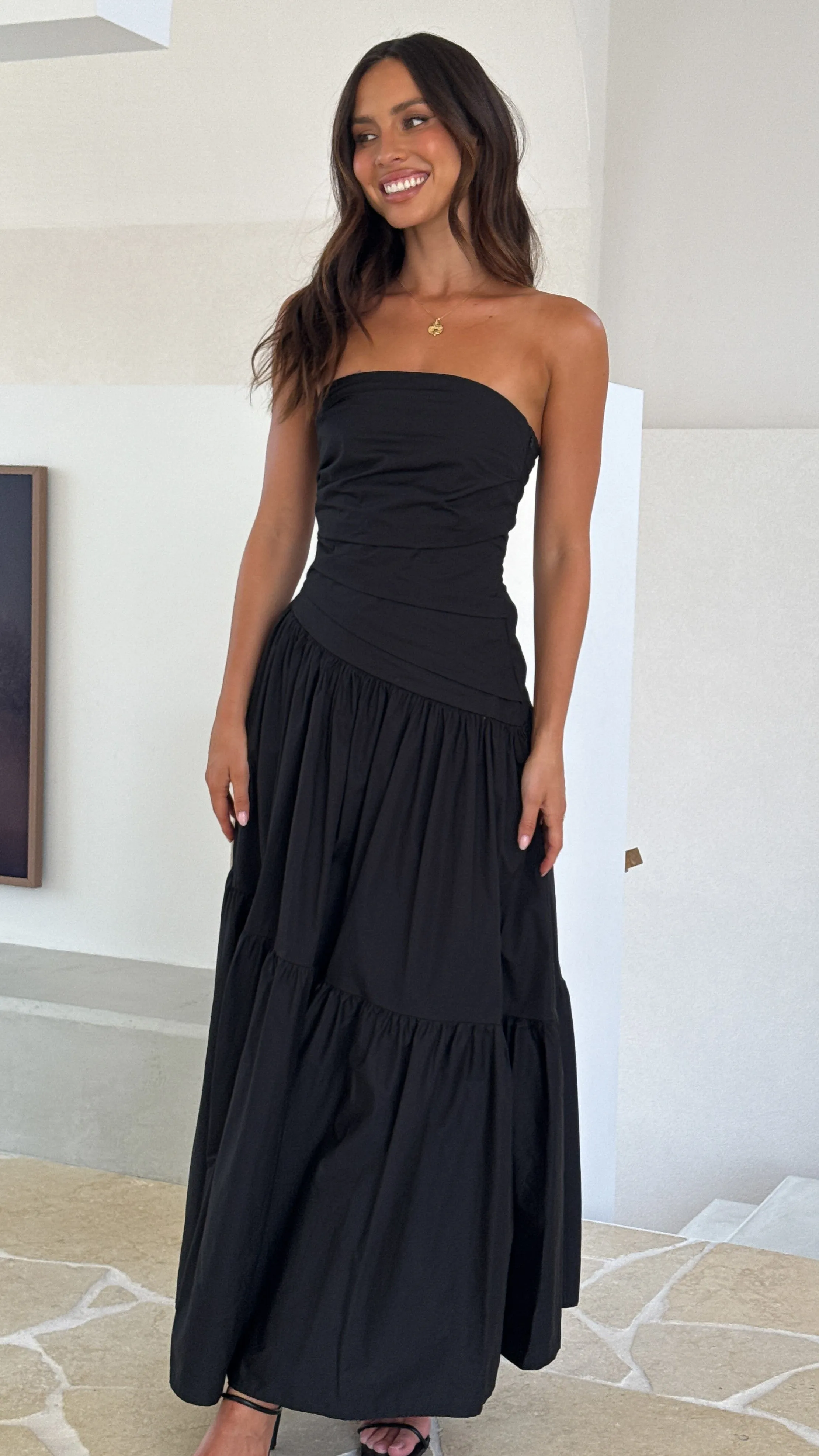 Lily Bloom Lola Maxi Dress - Black