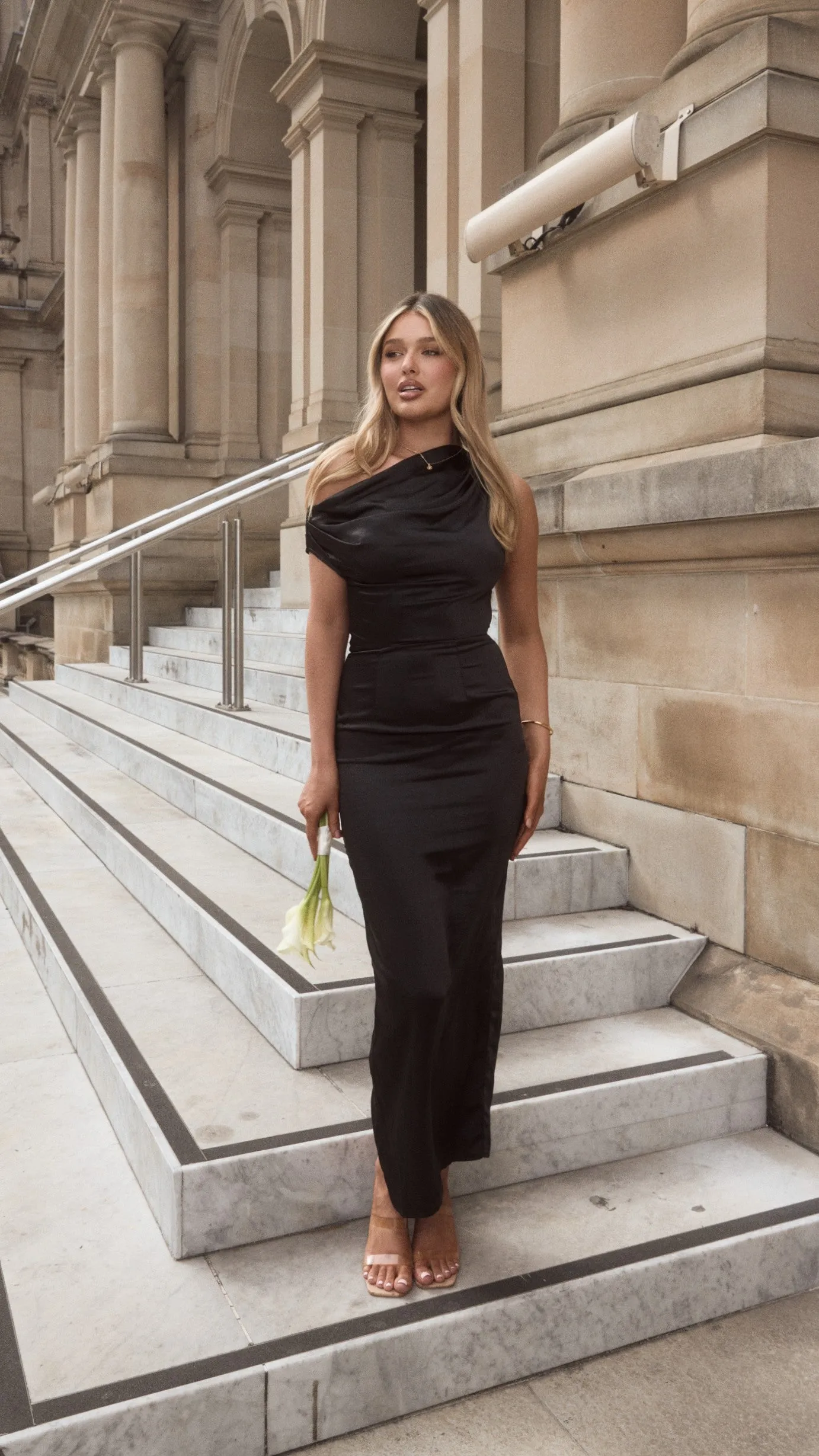 Harlowe Maxi Dress - Black Vibrant boho dress Elegant floor-length dress