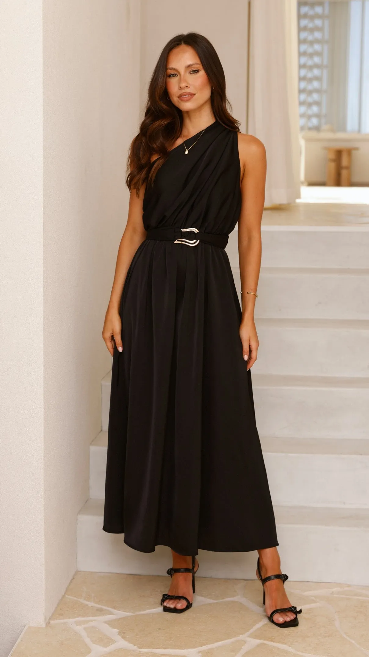 Hadas Maxi Dress - Black Elegant floor-length dress