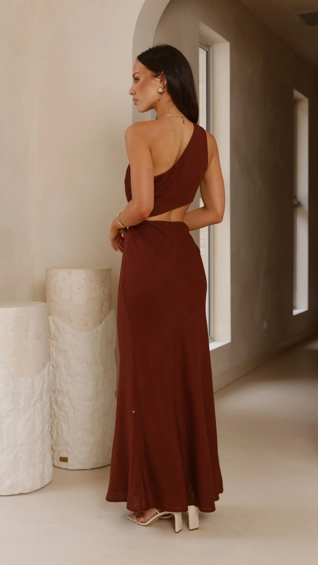 Heat Proof Abia Maxi Dress - Chocolate