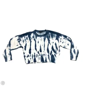 Data Mode Sweatshirt Crewneck By Banana Republic In Blue & White, Size: Xs