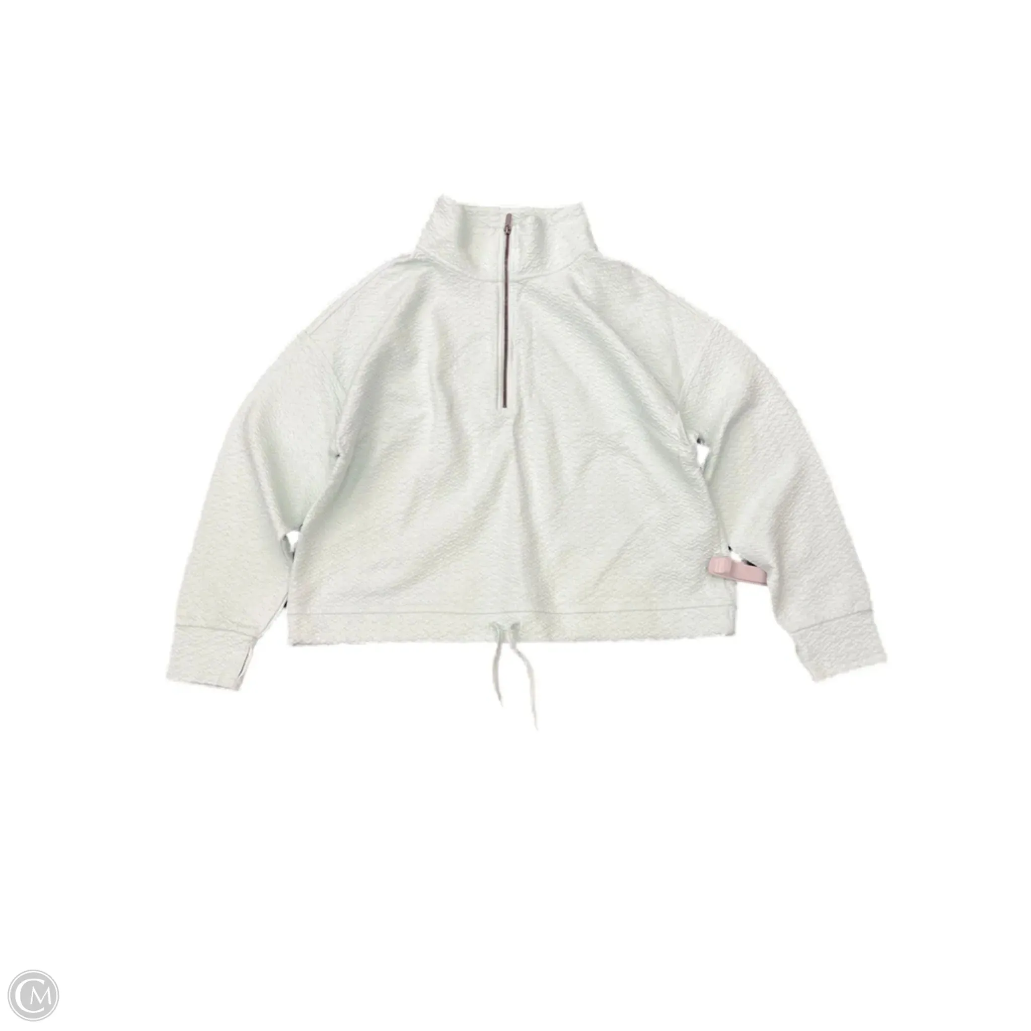 Vintage Style Athletic Sweatshirt Collar By Zella In Green, Size: L