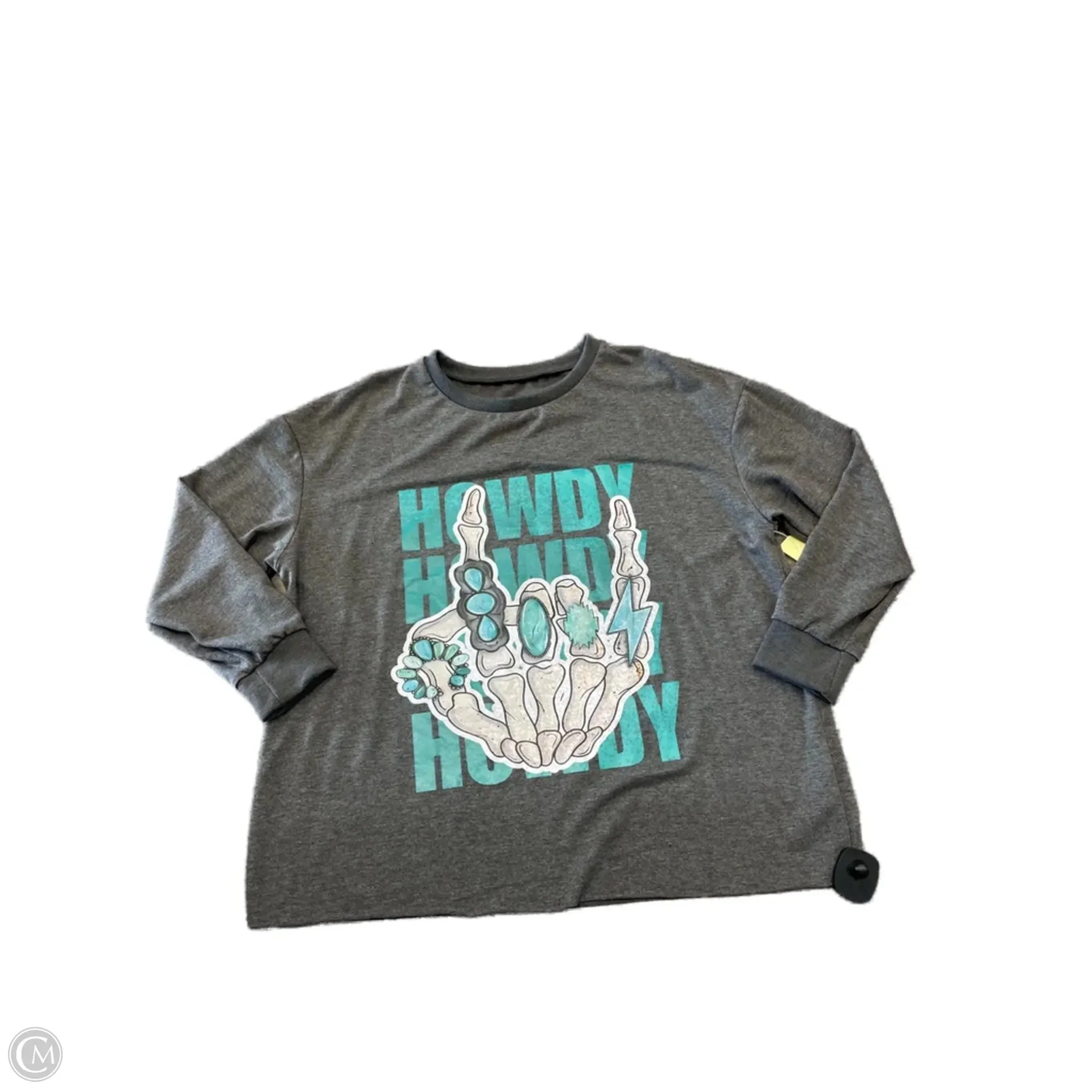 Classic Shirt Sweatshirt Crewneck By Shein In Grey, Size: Xl