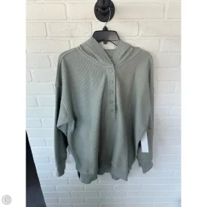 MinimalistDesign Dry Touch Sweatshirt Hoodie By Aerie In Green, Size: S