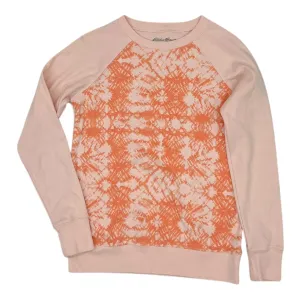 SWEATSHIRT CREWNECK by EDDIE BAUER In ORANGE, Size: XS QuickReleaseFastenings