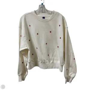 Sweatshirt Crewneck By Old Navy In Cream & Red, Size: M AdjustableStraps