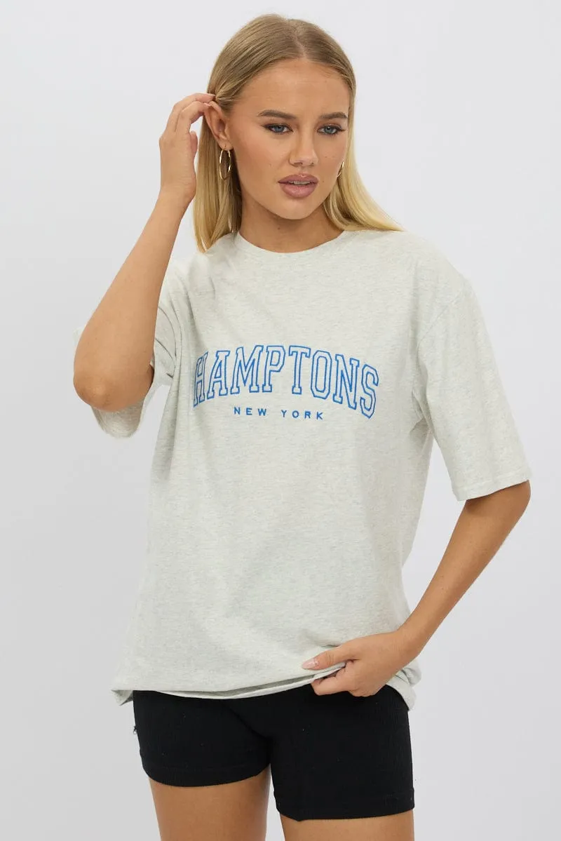 Grey Graphic Tee Short Sleeve Comfy Layer Everyday Look