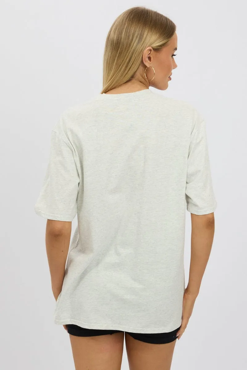 Grey Graphic Tee Short Sleeve Timeless Piece