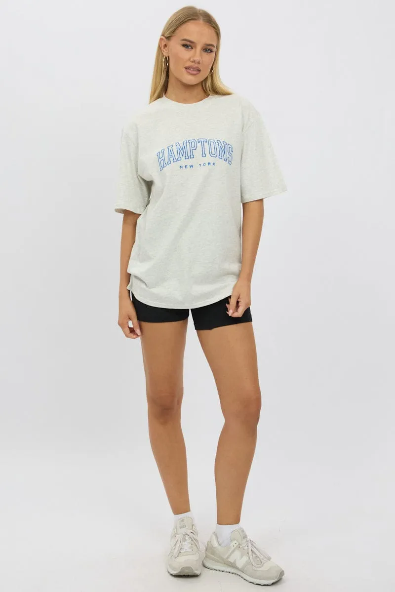 Bold Design Grey Graphic Tee Short Sleeve