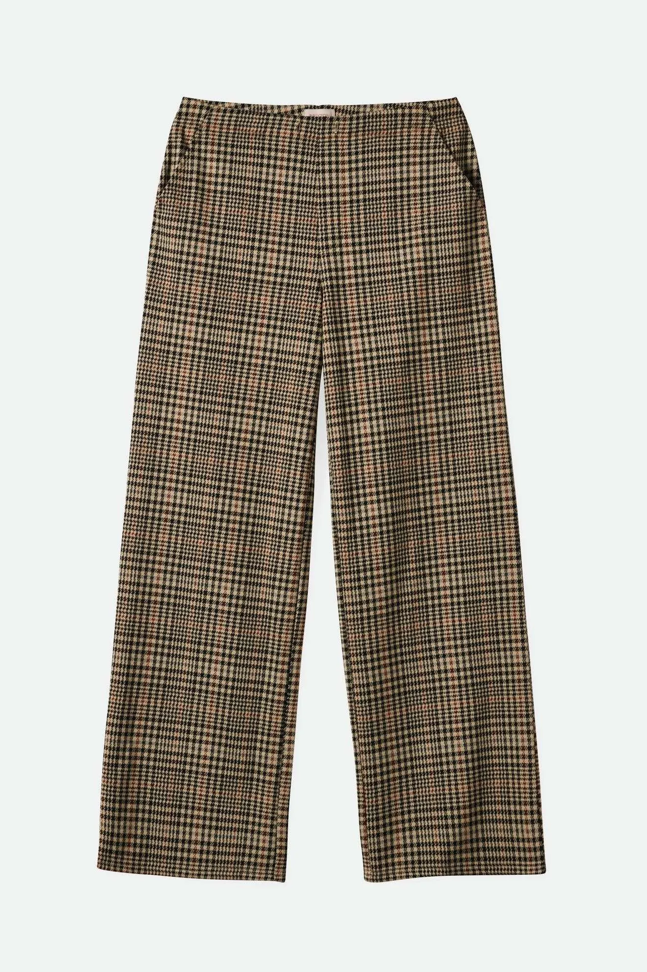 Polished Look Soft Material Menswear Plaid Leisure Trouser Pant - Winter White/Black Plaid