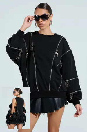 Everyday Outfit Warm Essentials UNZIP ME SWEATSHIRT