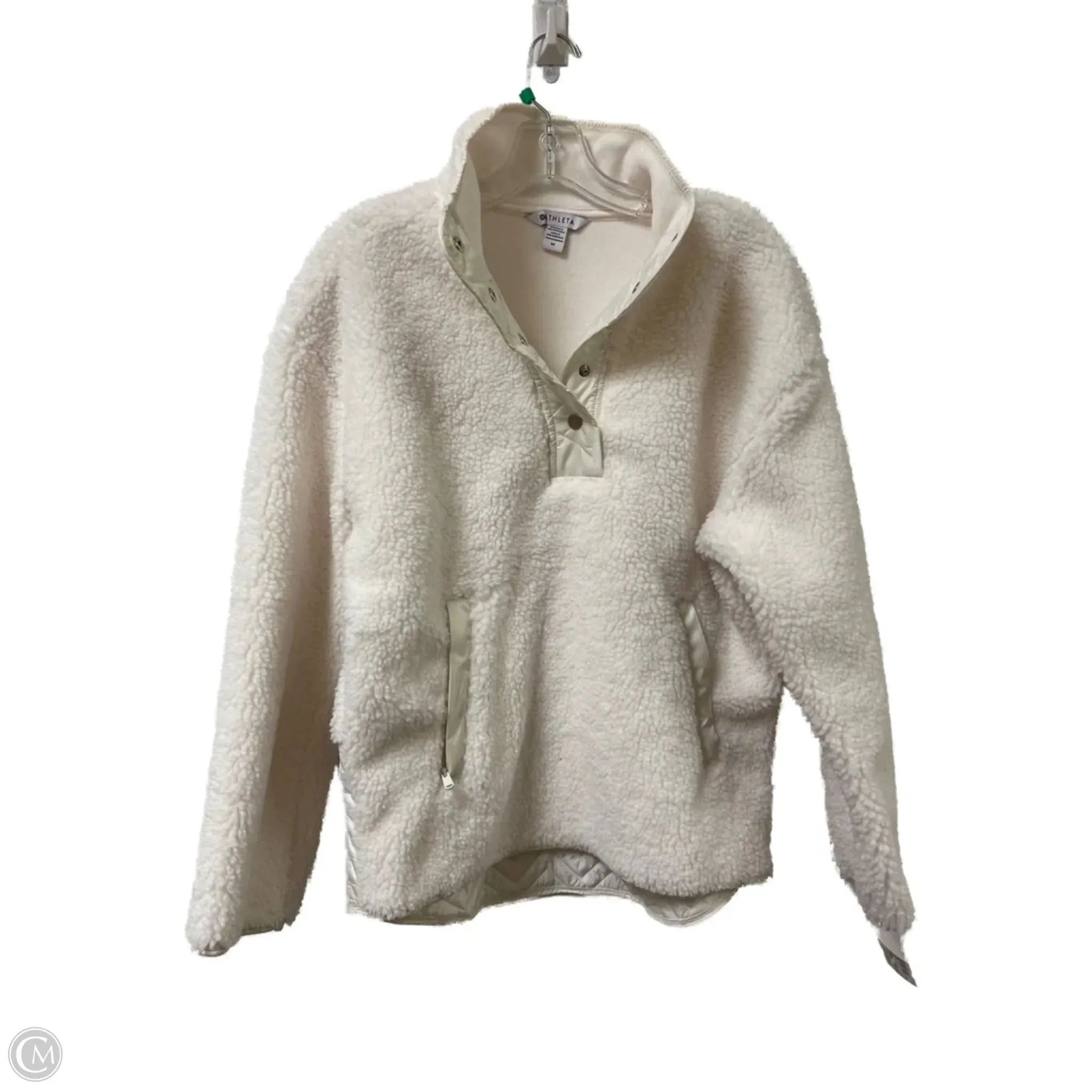 EcoCertifiedTextile New Day Athletic Sweatshirt Collar By Athleta In White, Size: M