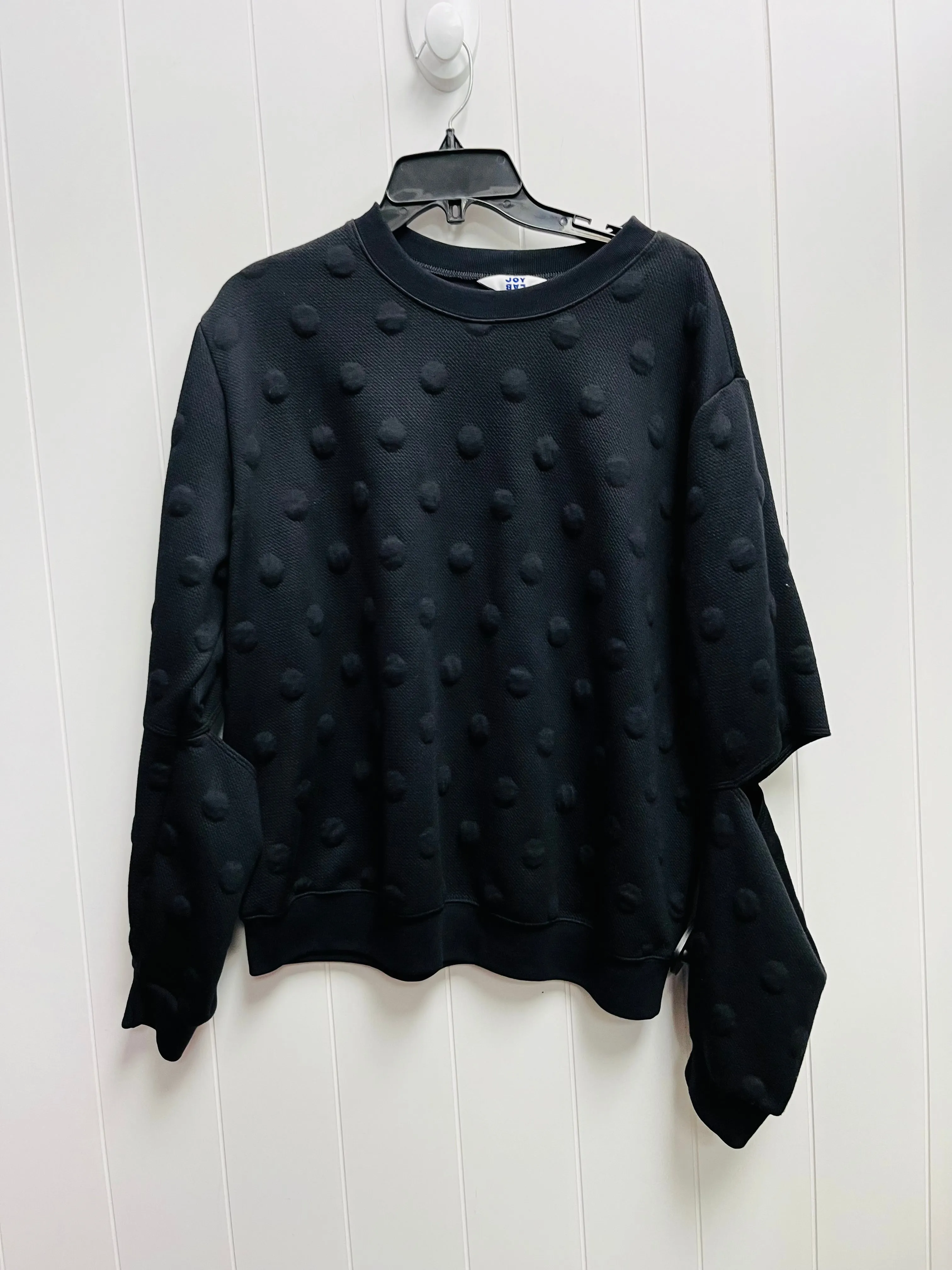 DoubleLayeredHem Sweatshirt Crewneck By Joy Lab In Black, Size: Xxl