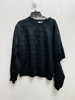 DoubleLayeredHem Sweatshirt Crewneck By Joy Lab In Black, Size: Xxl