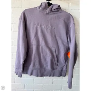 Unique Cut Sweatshirt Hoodie By Calvin Klein In Purple, Size: M