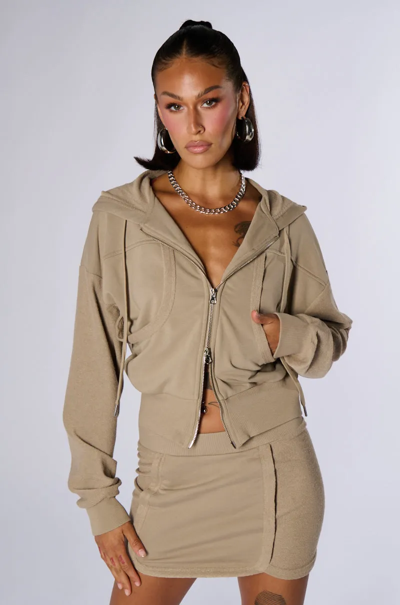 TOO GOOD FOR YOU ZIP UP SWEATSHIRT product handmade quality