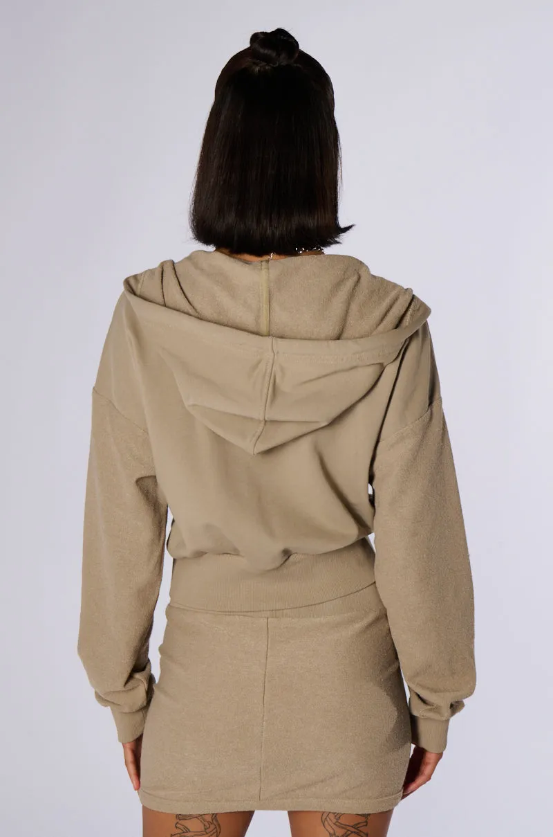 Layered Wear TOO GOOD FOR YOU ZIP UP SWEATSHIRT