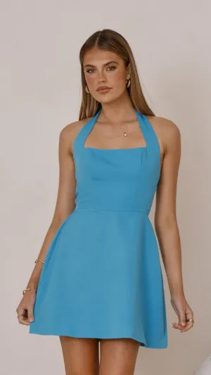 Fun casual mini Chic Prints Madelyn Mini Dress - Blue