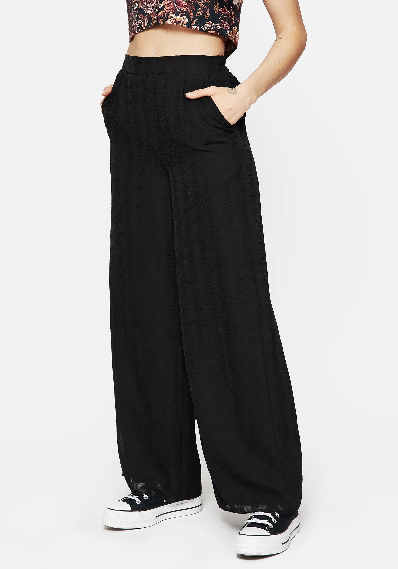 Casual Vibes Chic Look Tabitha Wide Leg Check Trousers