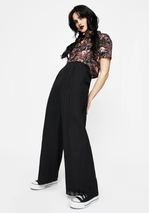Tabitha Wide Leg Check Trousers Chic Look Anti Odor Technology