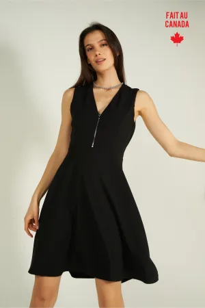 Elegant mini with floral prints Head Turn Robe courte ?? fermeture ??clair - DELIA-S - (R-B5)