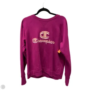 Work Ready AbrasiveReinforcedZones Athletic Sweatshirt Crewneck By Champion In Purple, Size: Xl