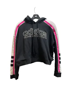 Sweatshirt Hoodie By Adidas In Black, Size: M Cozy Wrap DoubleLayered Collar