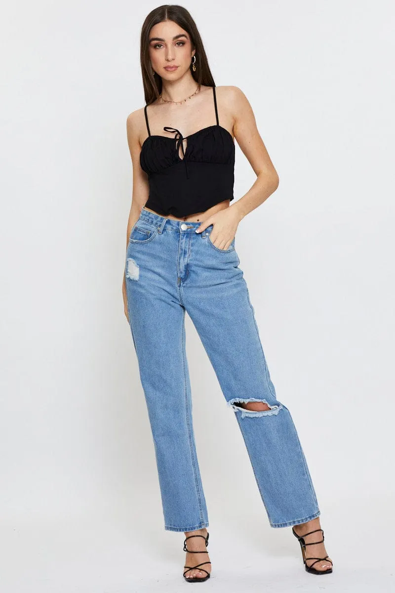 ComfortWaistband Black Corset Singlet