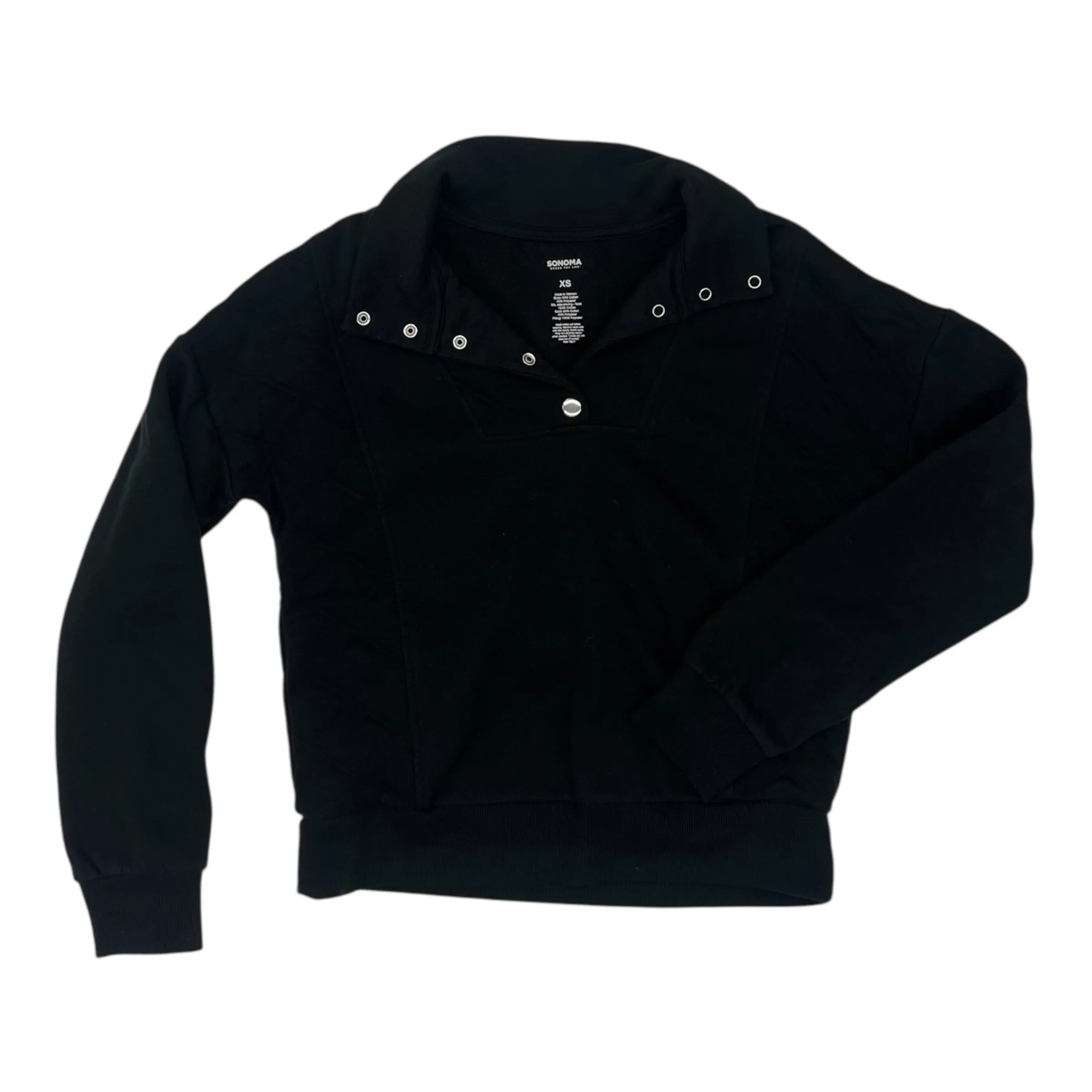 Classic Shirt Car Cool Sweatshirt Collar By Sonoma In Black, Size:Xs