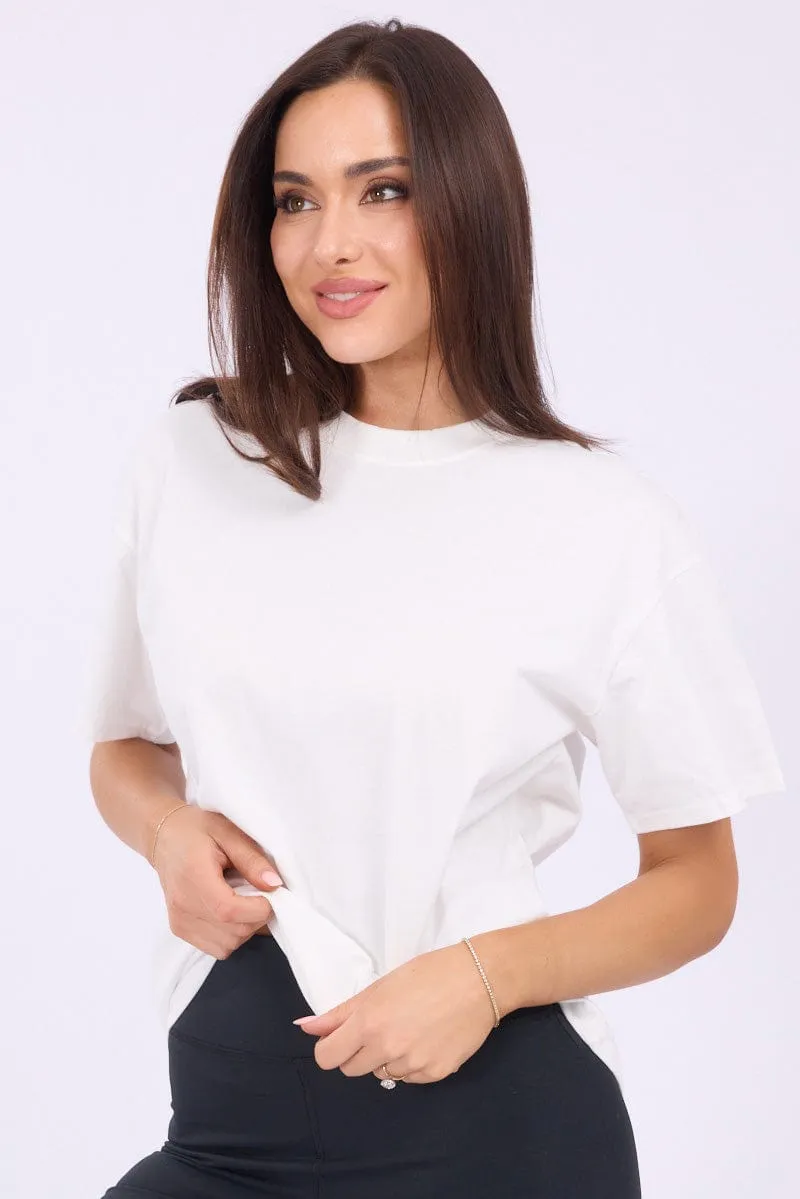 White Loose Fit T-Shirt Noble Core