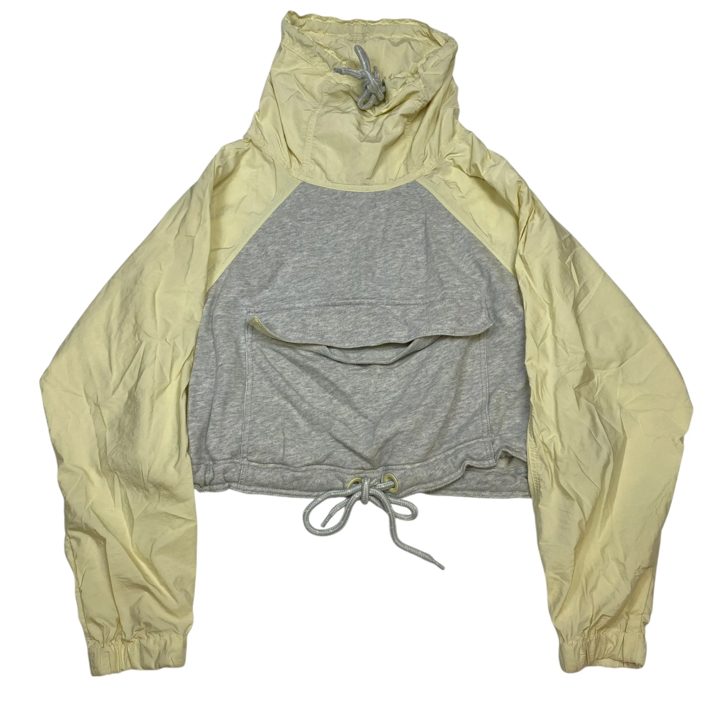 Athletic Sweatshirt Hoodie By We The Free In Grey & Yellow, Size:M Flash Core
