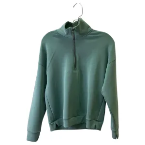 Athletic Sweatshirt Collar By Members Mark In Green, Size:S Soft Jacket Organic Cotton