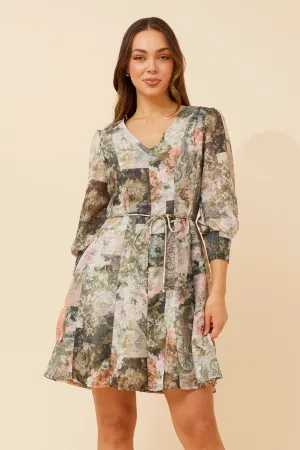 Camera Glow Cool Vest HEMSLEY PATCHWORK PRINT DRESS