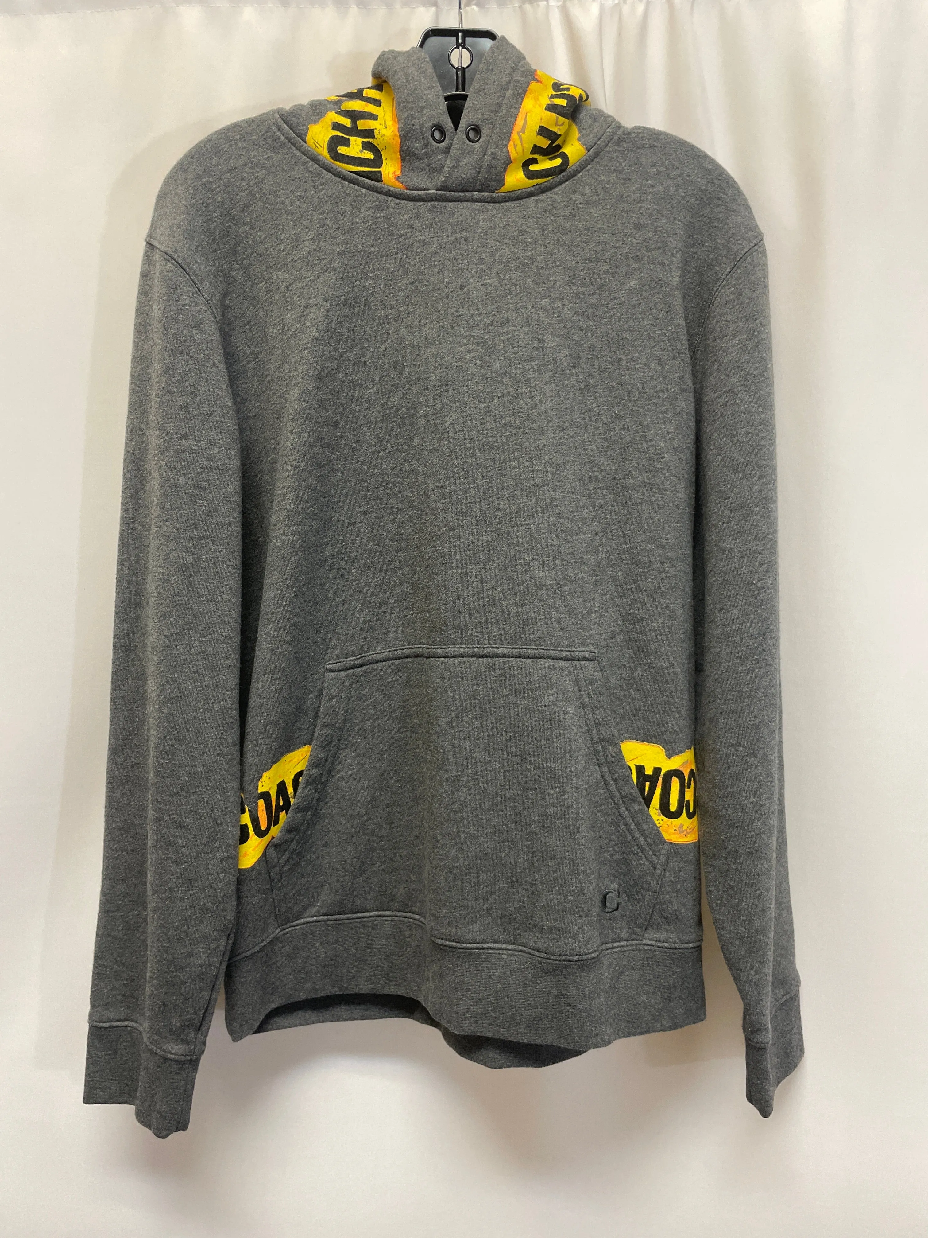 CompactPackableDesign Sweatshirt Hoodie By Coach In Grey, Size: M