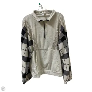 Green Fit AntiBacterialTreatment Sweatshirt Collar By Bibi In Black & Cream, Size: S