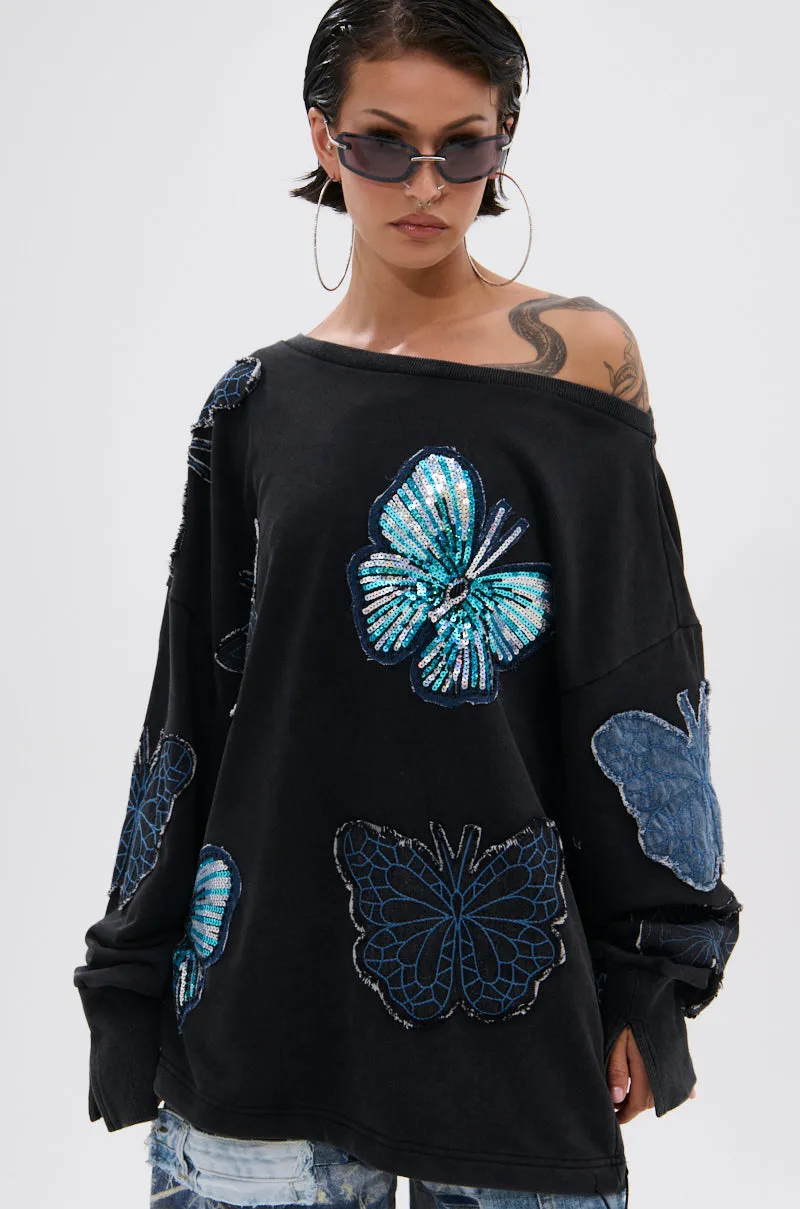 wrinkle free WORLD'S BEST EX GIRLFRINED OVERSIZED SWEATSHIRT