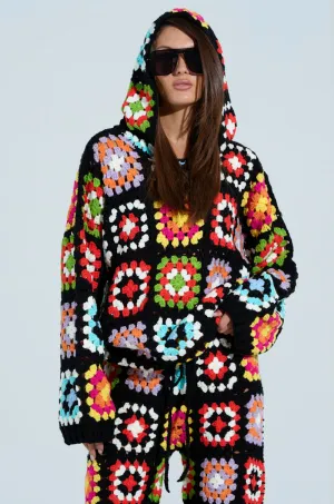 FESTIVAL GIRLY OVERSIZED CROCHET SWEATSHIRT All-Weather Wear
